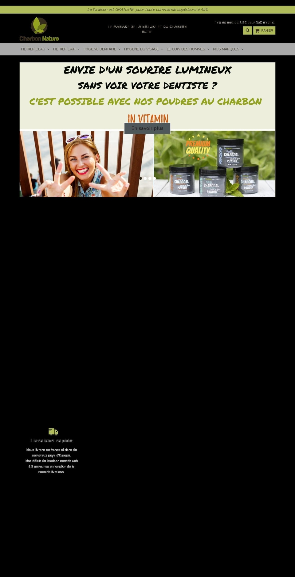 charbonnature.com — Shopify storefront screenshot