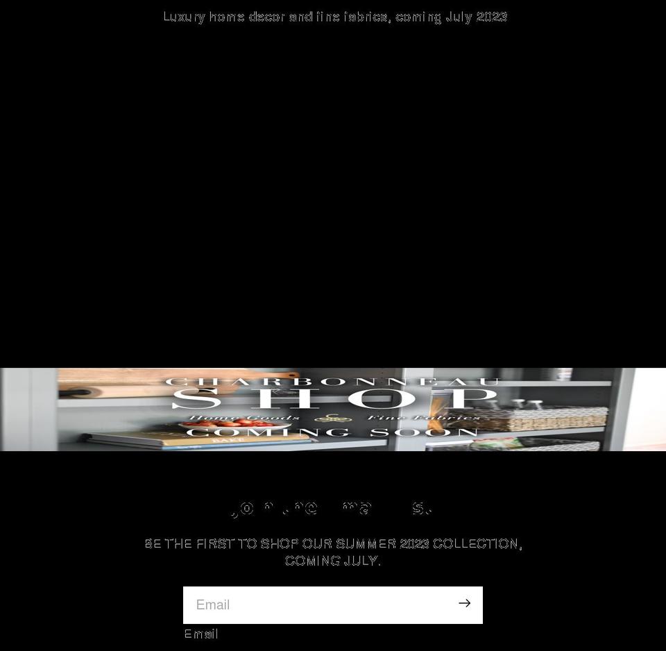 charbonneaustudio.com shopify website screenshot