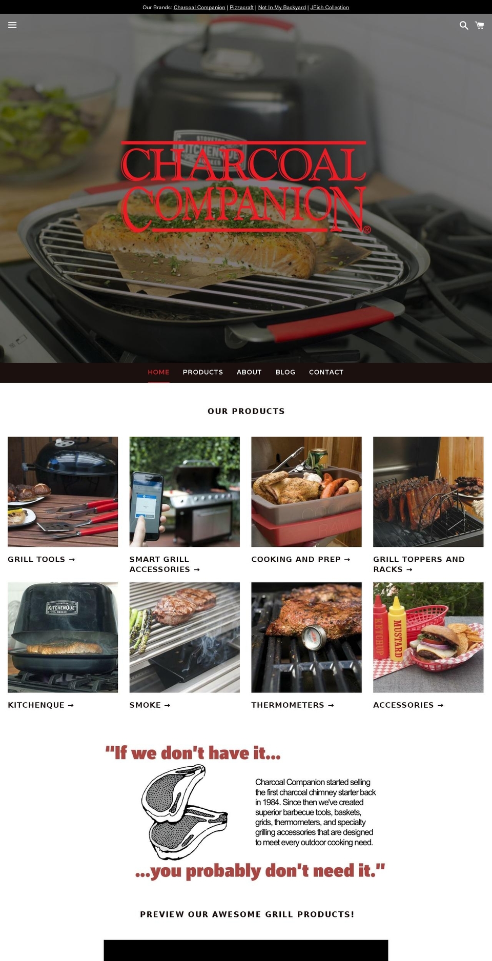 charcoalcompanion.com — Shopify storefront screenshot