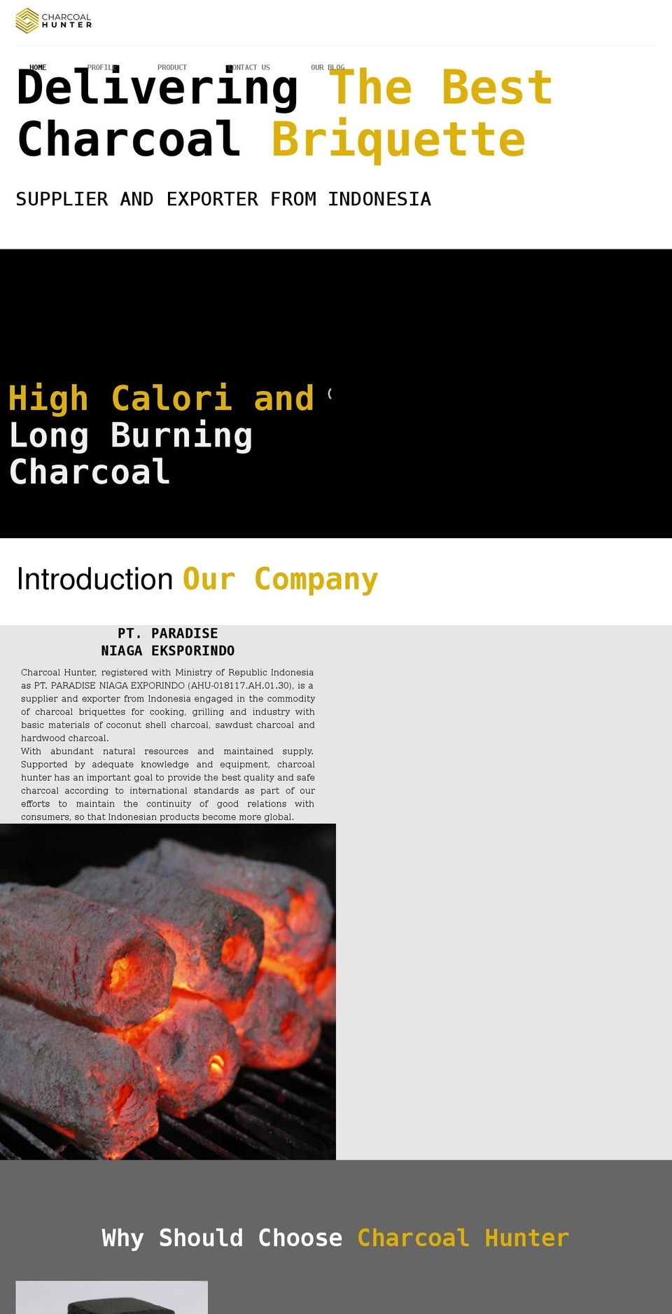 charcoalheaven.com — Shopify storefront screenshot