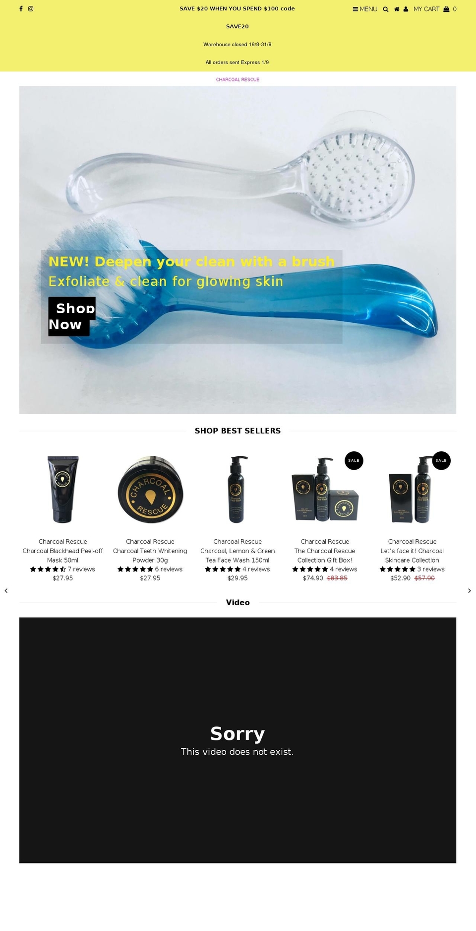 charcoalrescue.com — Shopify storefront screenshot