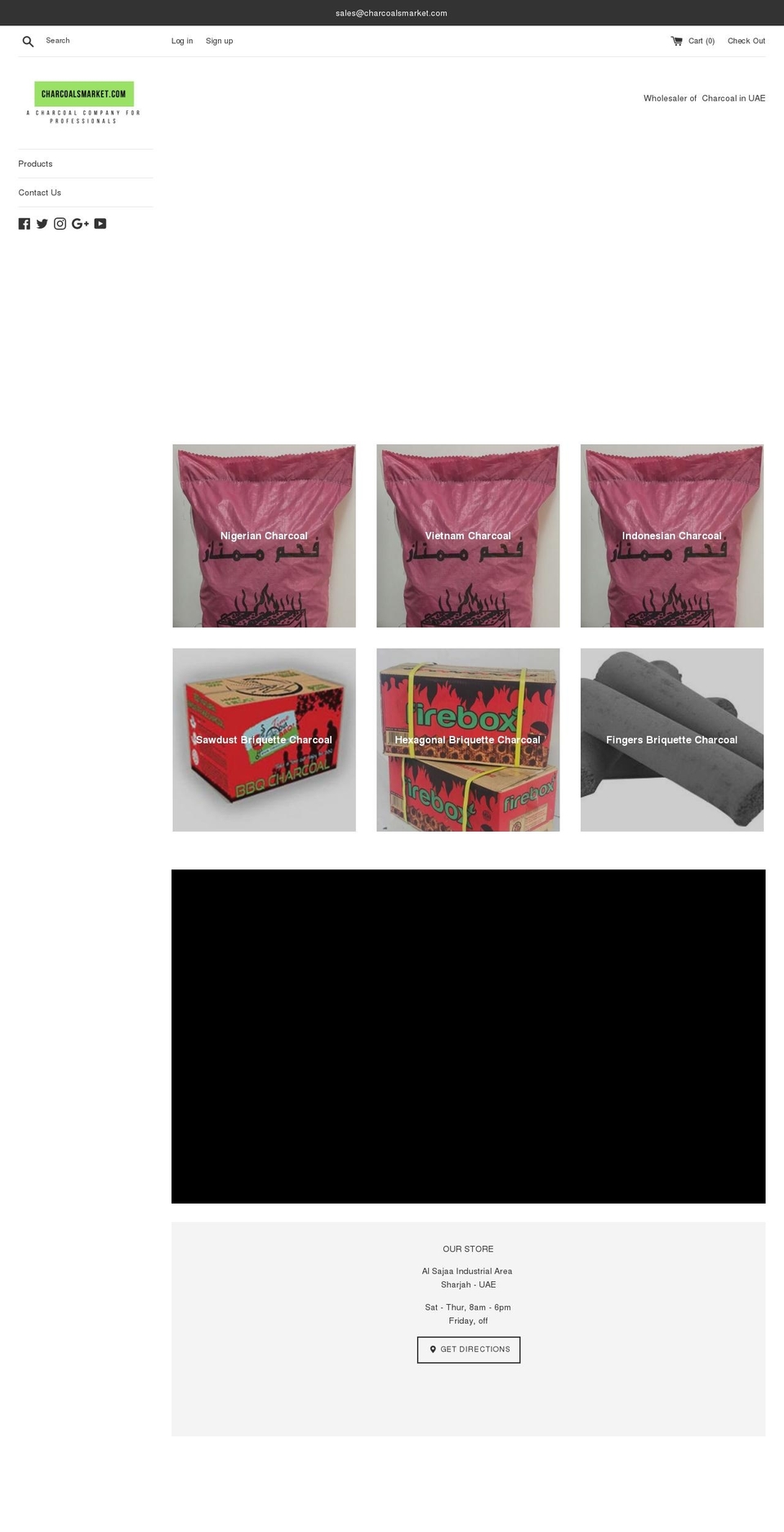 charcoalsmarket.com — Shopify storefront screenshot