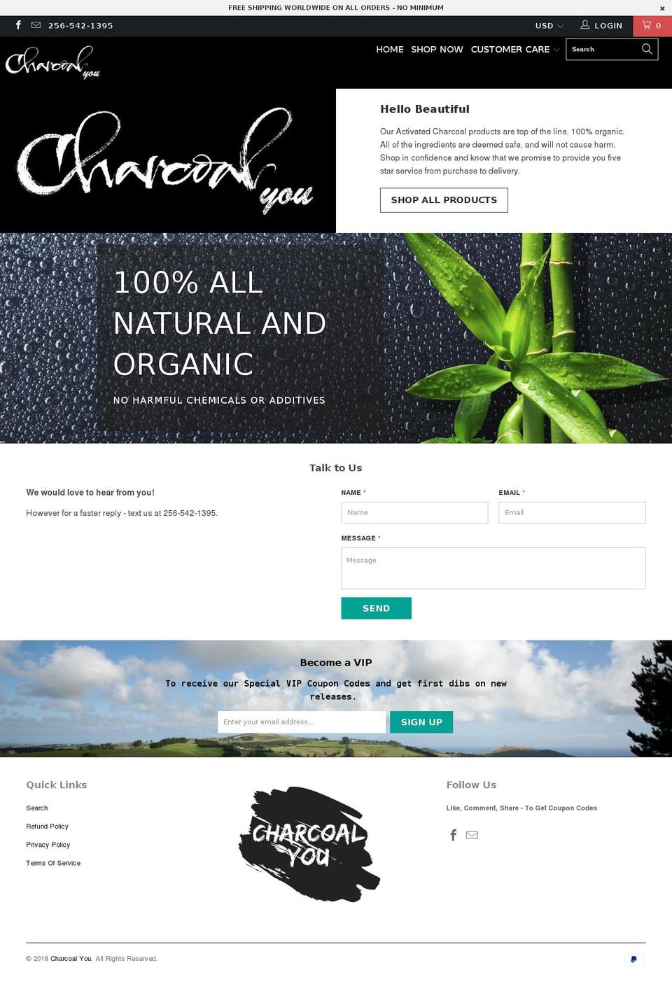 charcoalyou.com shopify website screenshot