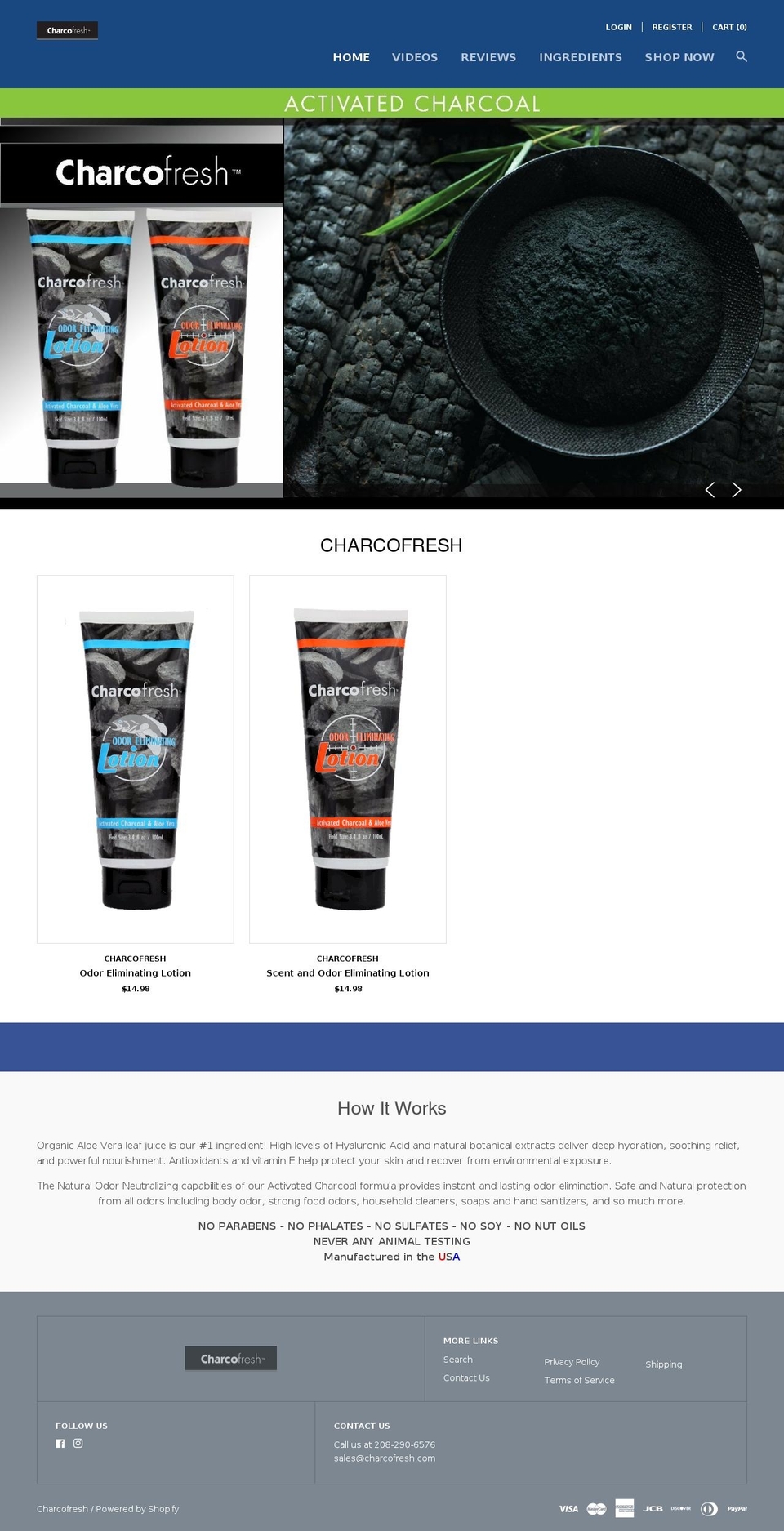 charcofresh.com — Shopify storefront screenshot