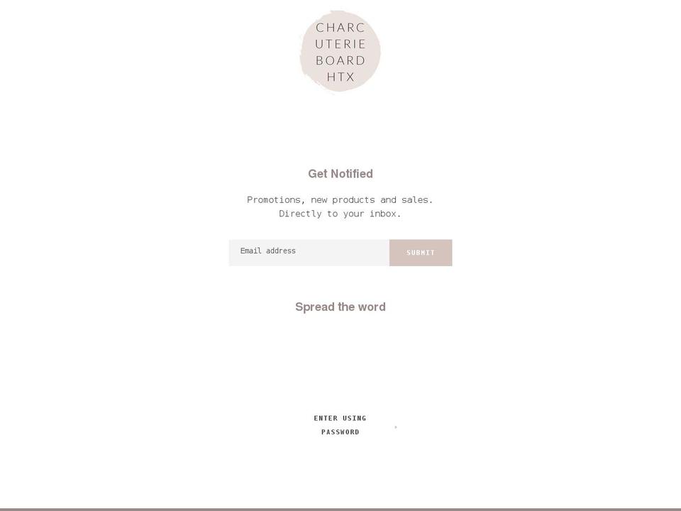 charcuterieboardhtx.com shopify website screenshot