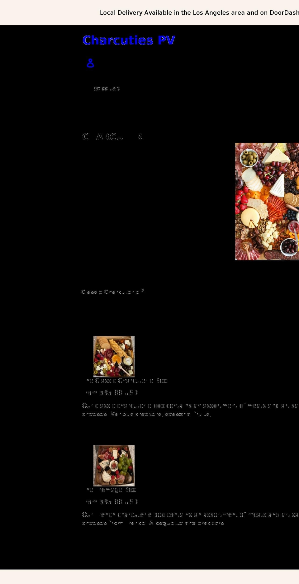 charcutiespv.com shopify website screenshot