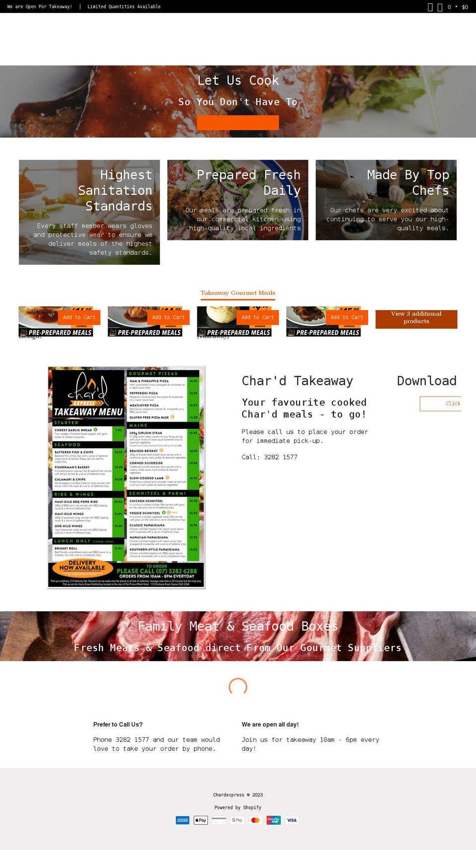 chardexpress.com shopify website screenshot