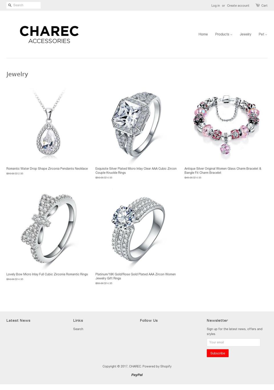 charec.com shopify website screenshot