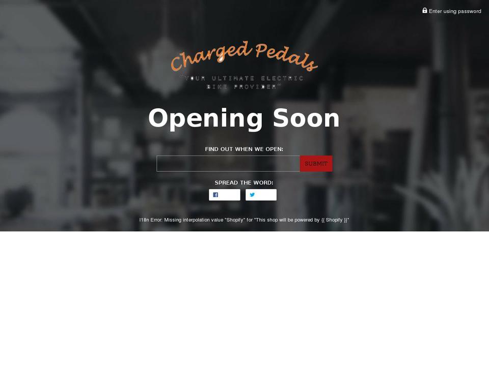 Charged Pedals Shopify theme site example chargedcyles.com