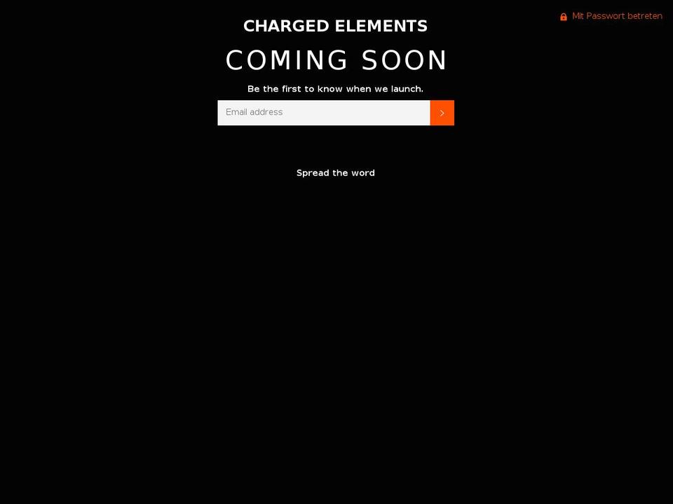 chargedelement.com — Shopify storefront screenshot