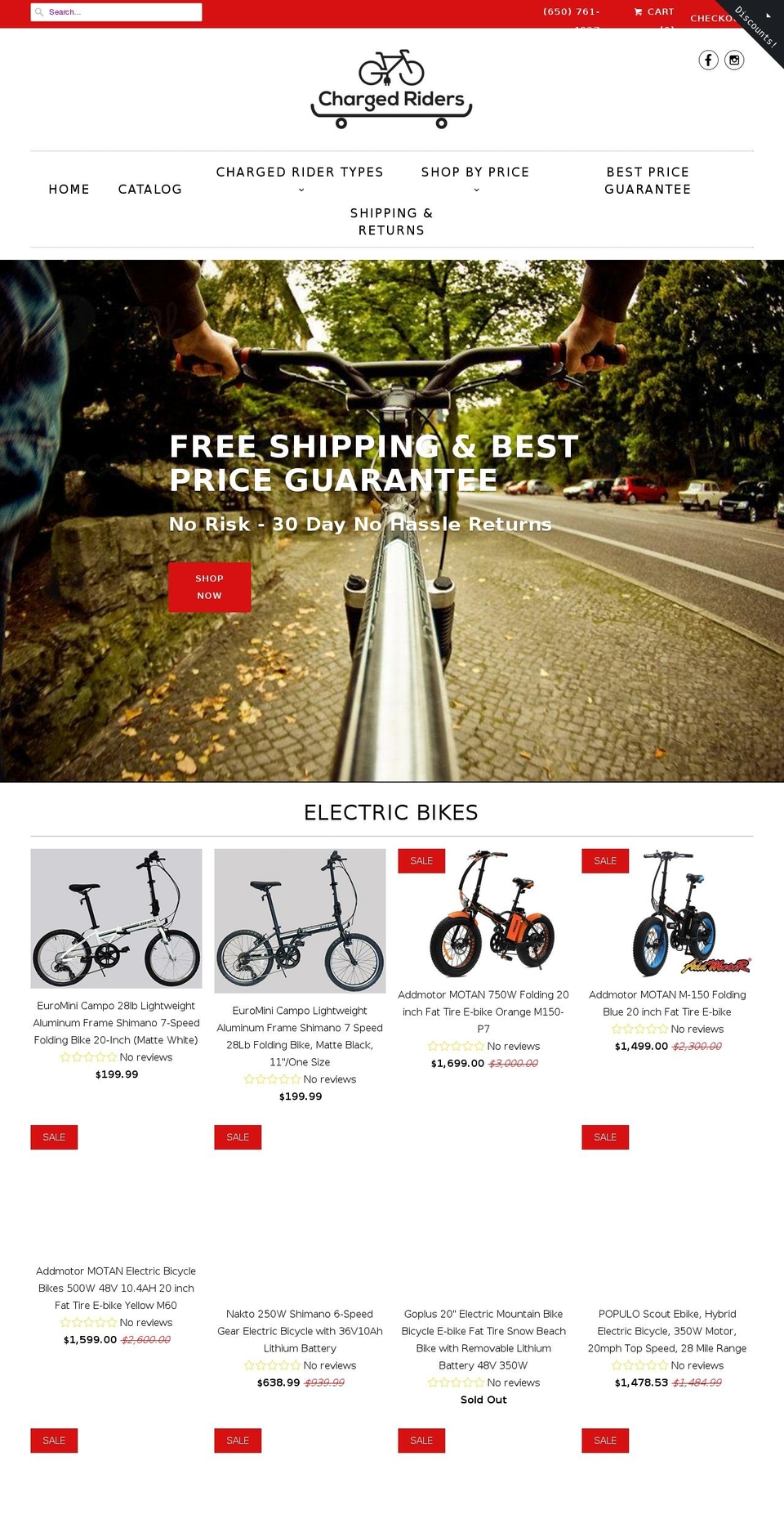 chargedriders.com shopify website screenshot