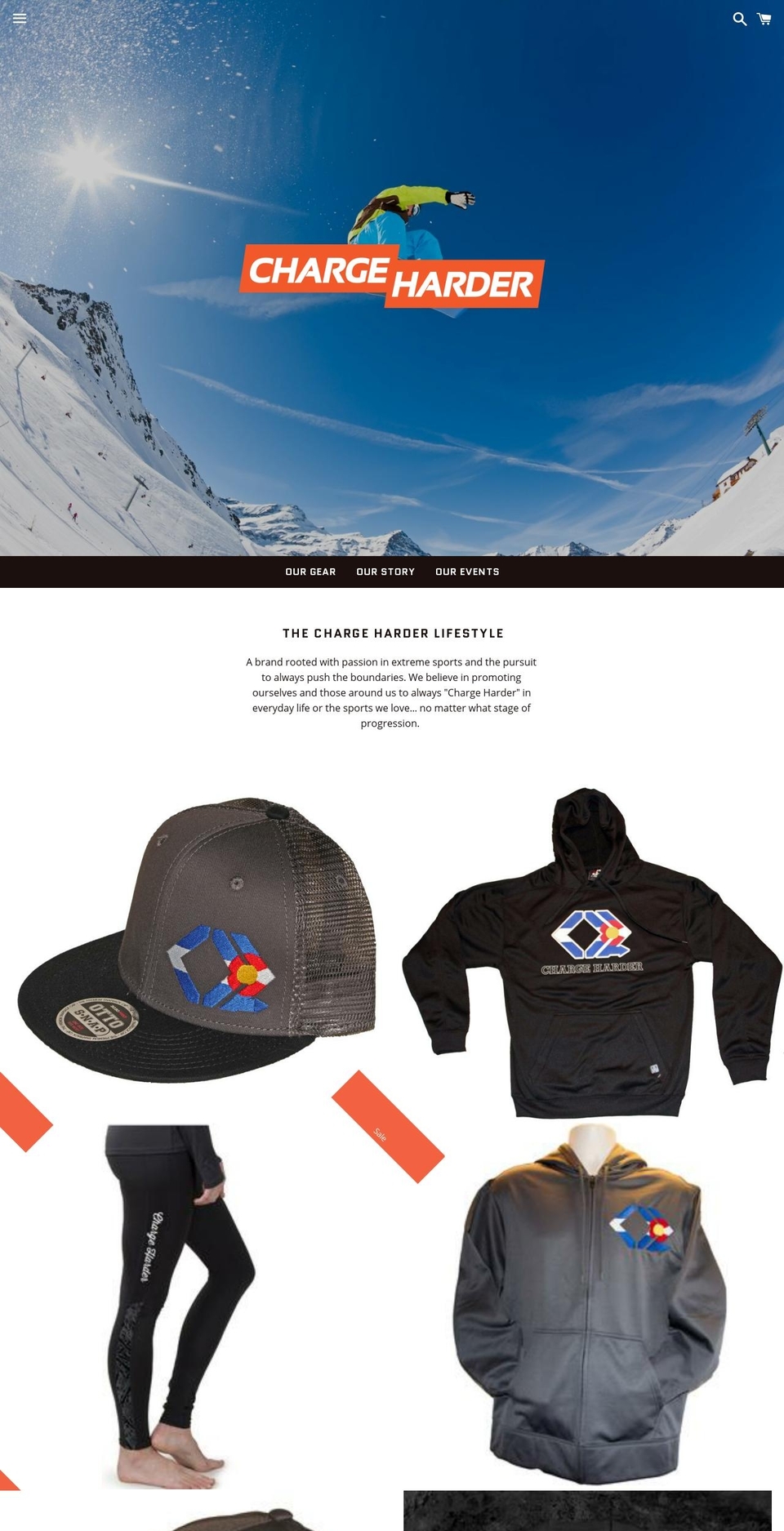 chargeharder.com — Shopify storefront screenshot