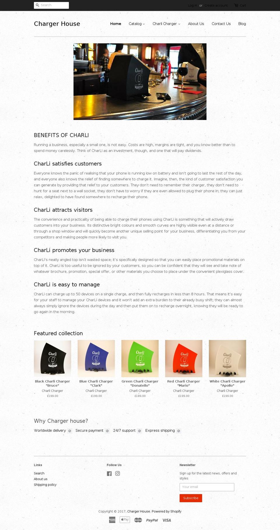 chargerhouse.com shopify website screenshot