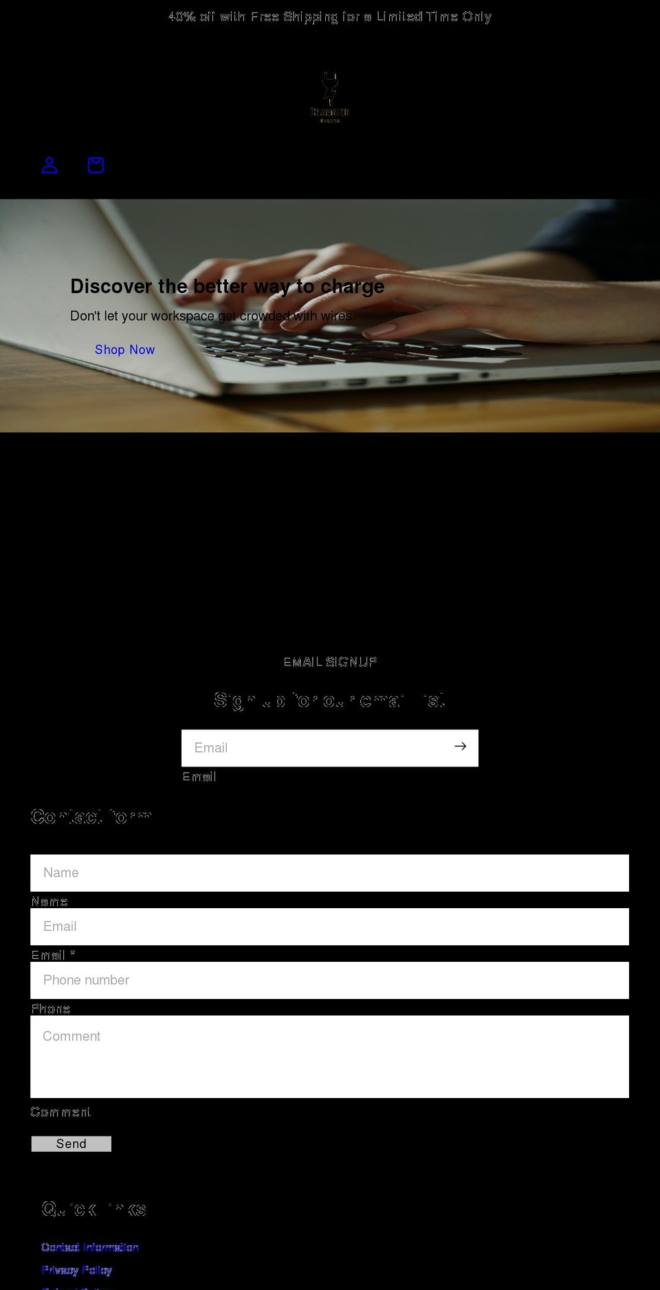 chargingdeluxe.com shopify website screenshot