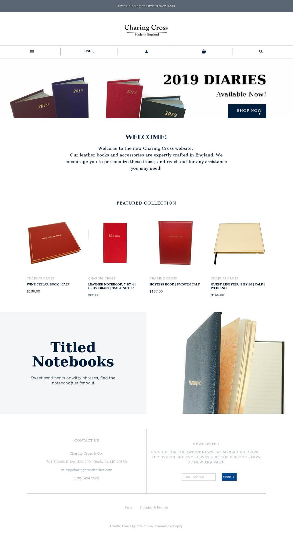 charingcrossleather.com — Shopify storefront screenshot