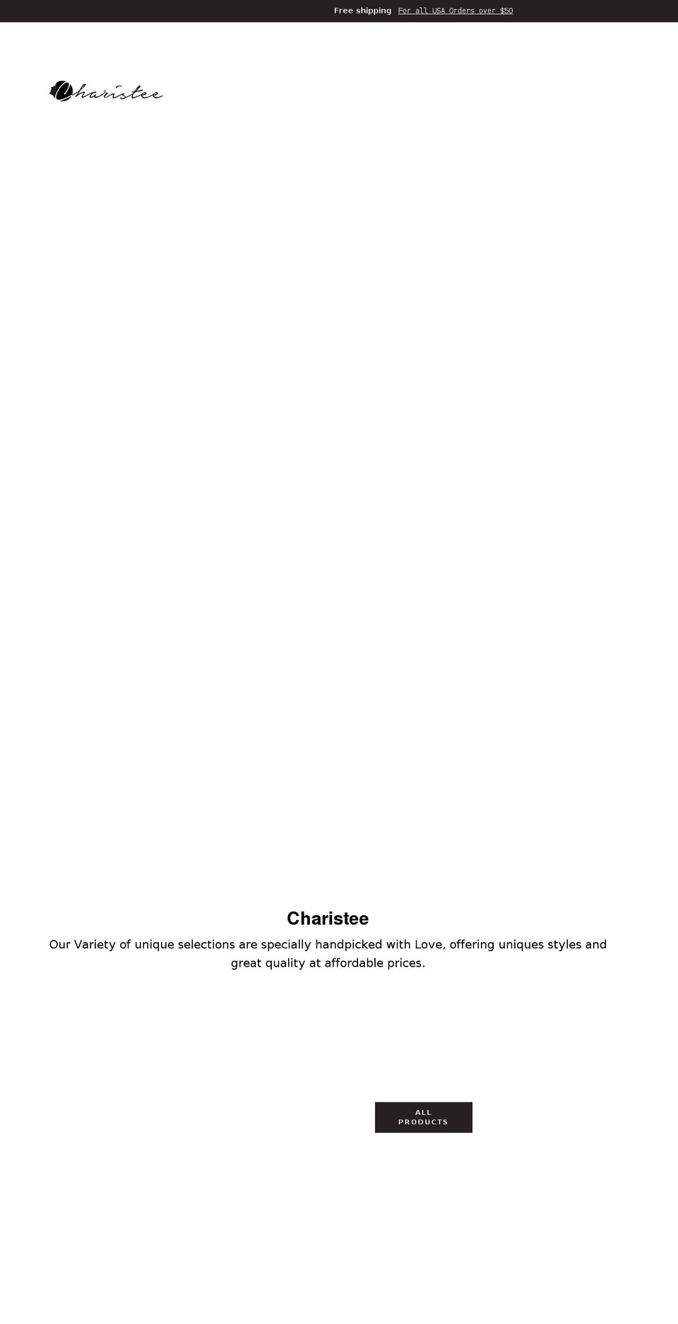 charistee.com shopify website screenshot