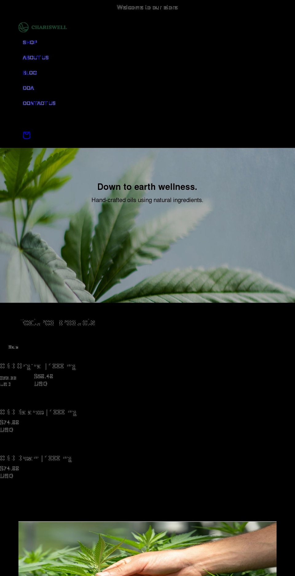 chariswell.com shopify website screenshot