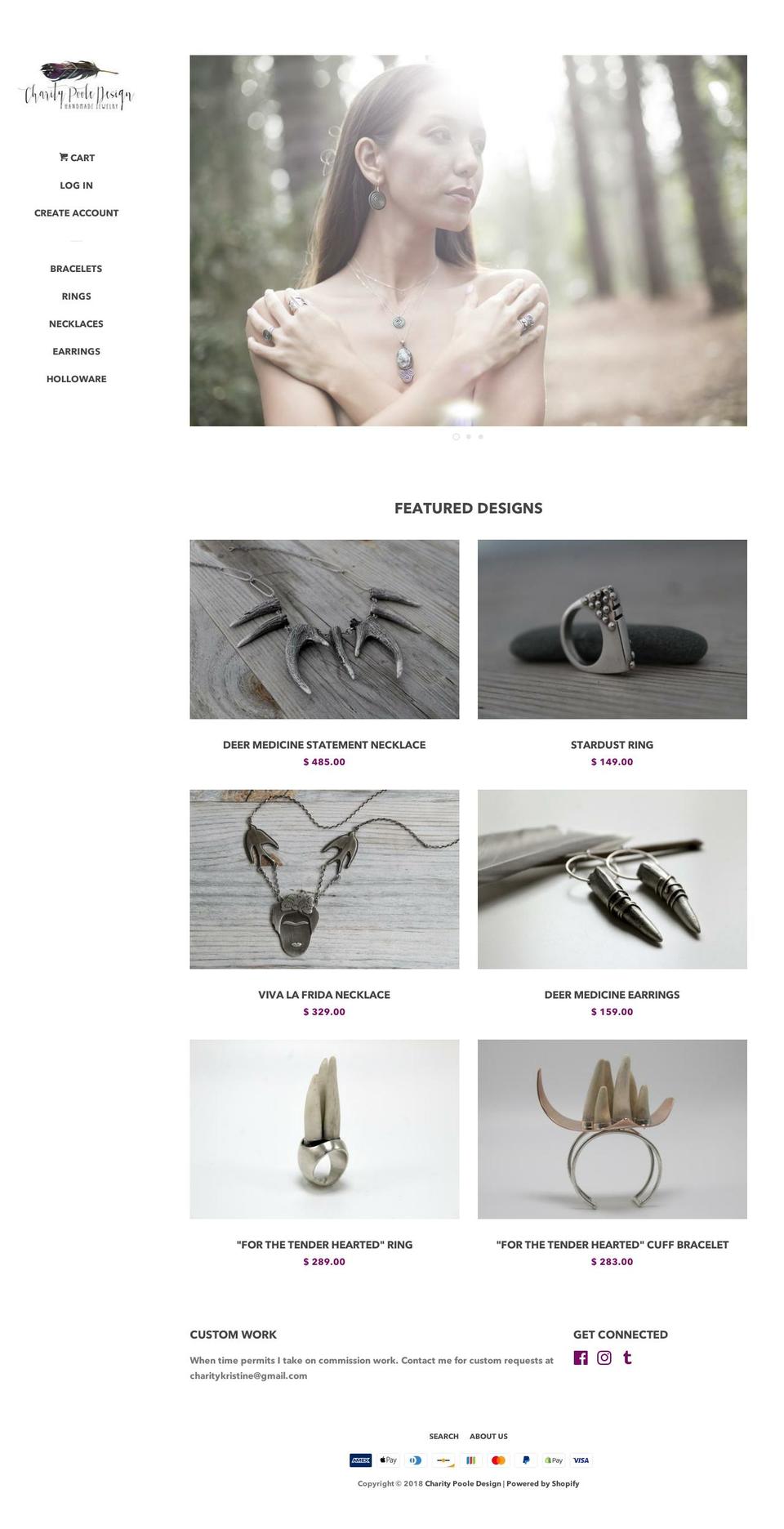 charitypooledesign.com shopify website screenshot