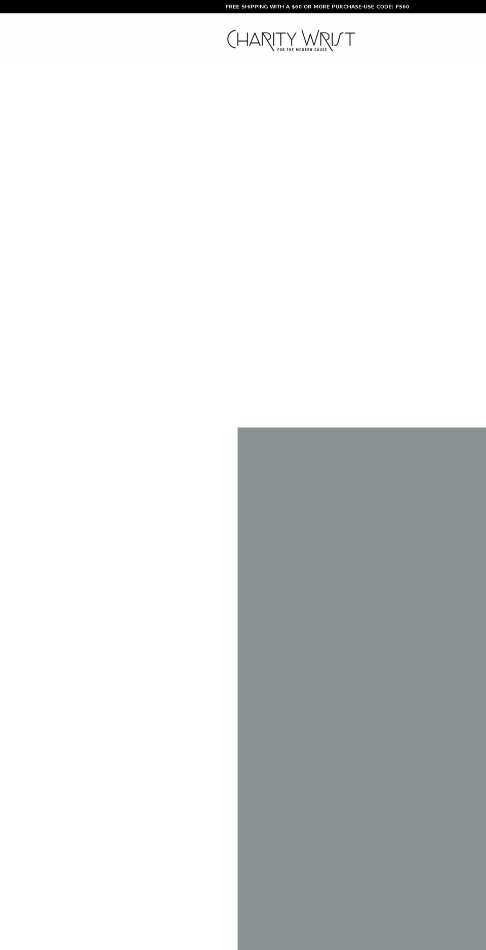 charitywrist.com — Shopify storefront screenshot