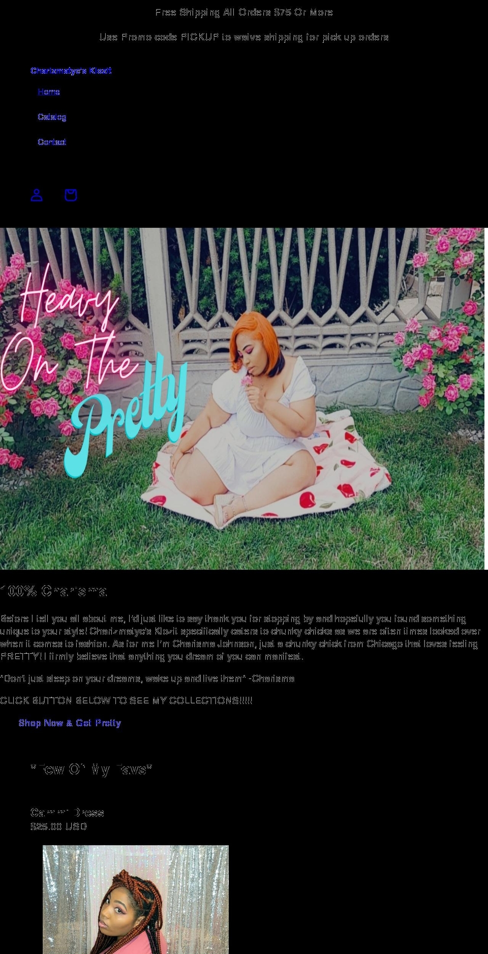 charizmatycsklozit.com shopify website screenshot