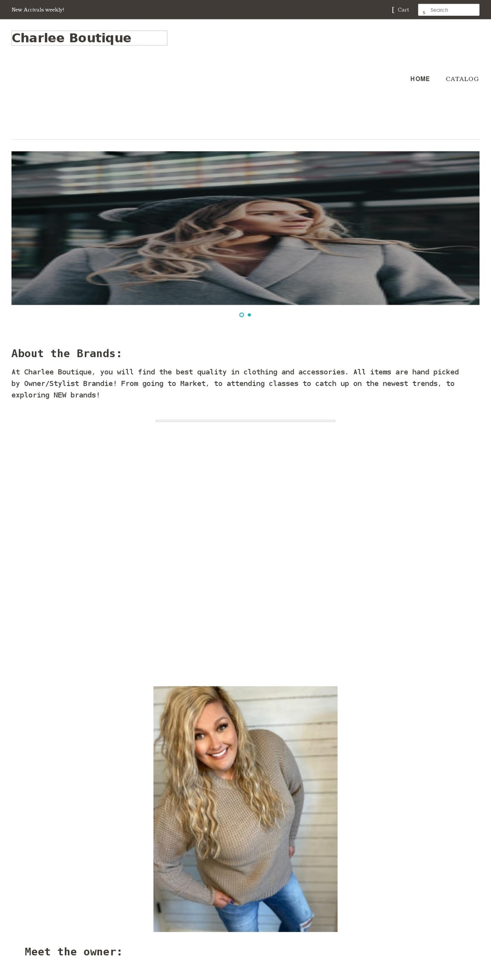 charleeboutiquemt.com shopify website screenshot