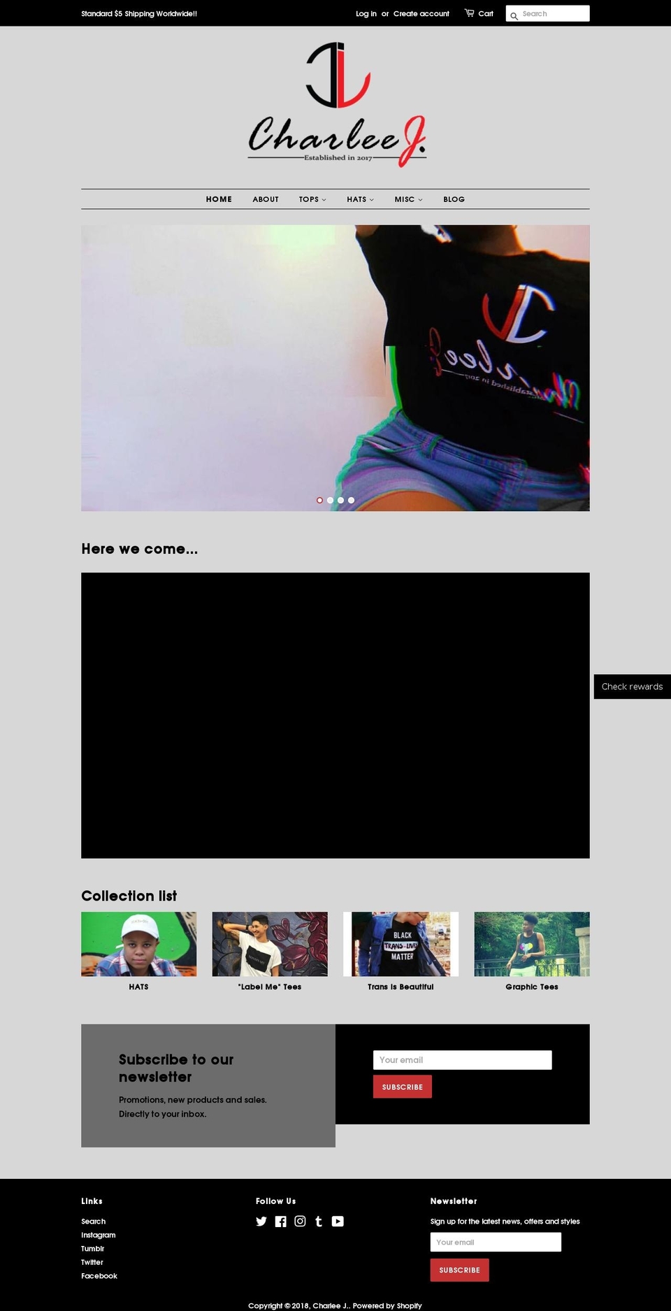 charleejco.com — Shopify storefront screenshot