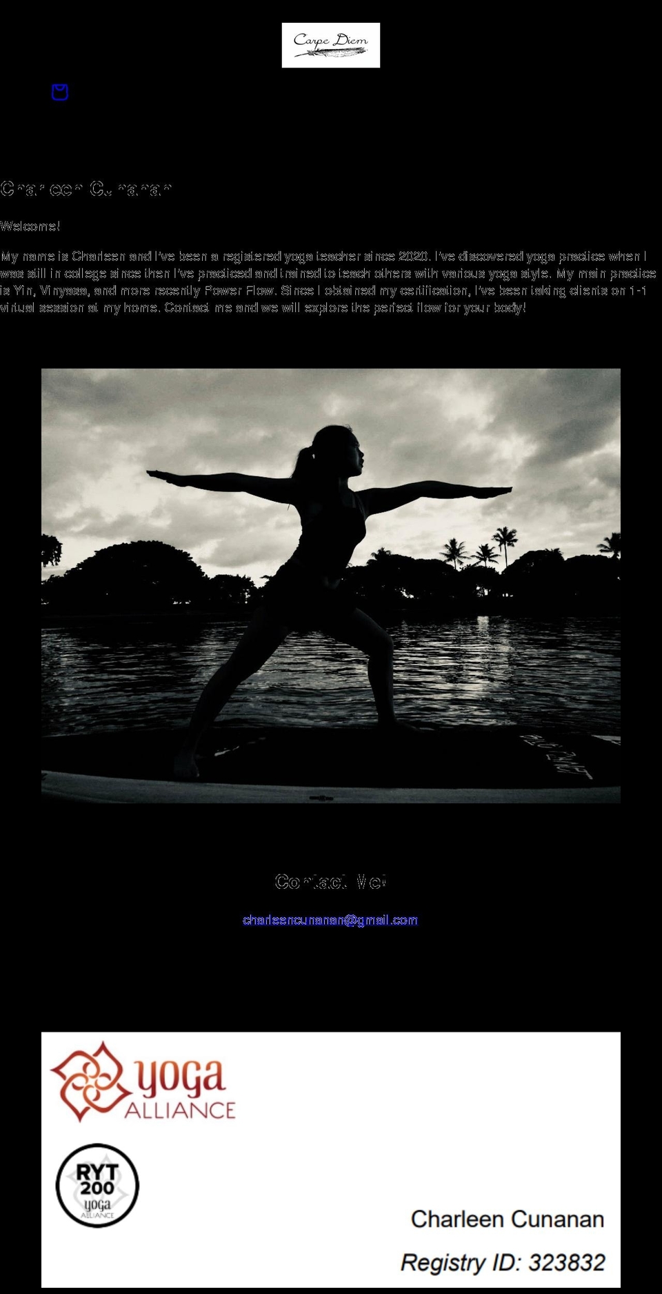 charleencunanan.com shopify website screenshot