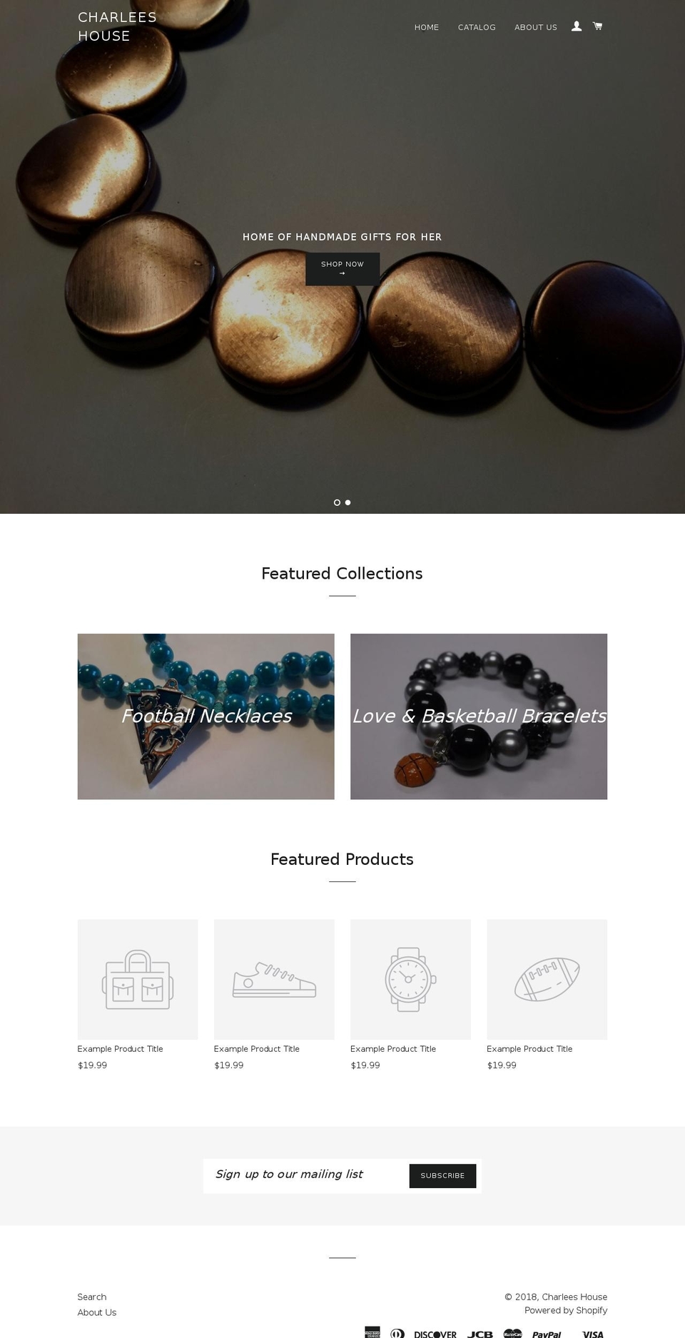 charleeshouse.net shopify website screenshot