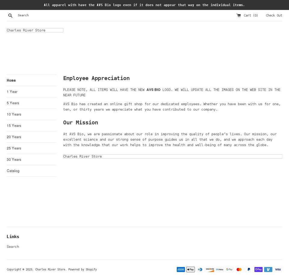 charles-river-store.myshopify.com shopify website screenshot