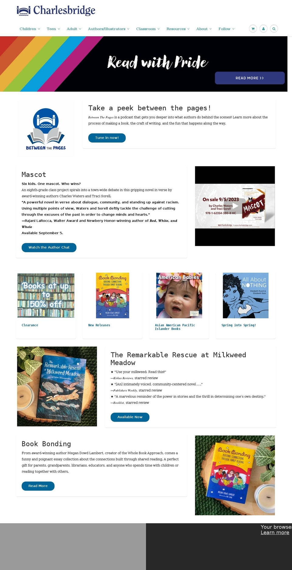 charlesbridge.myshopify.com shopify website screenshot