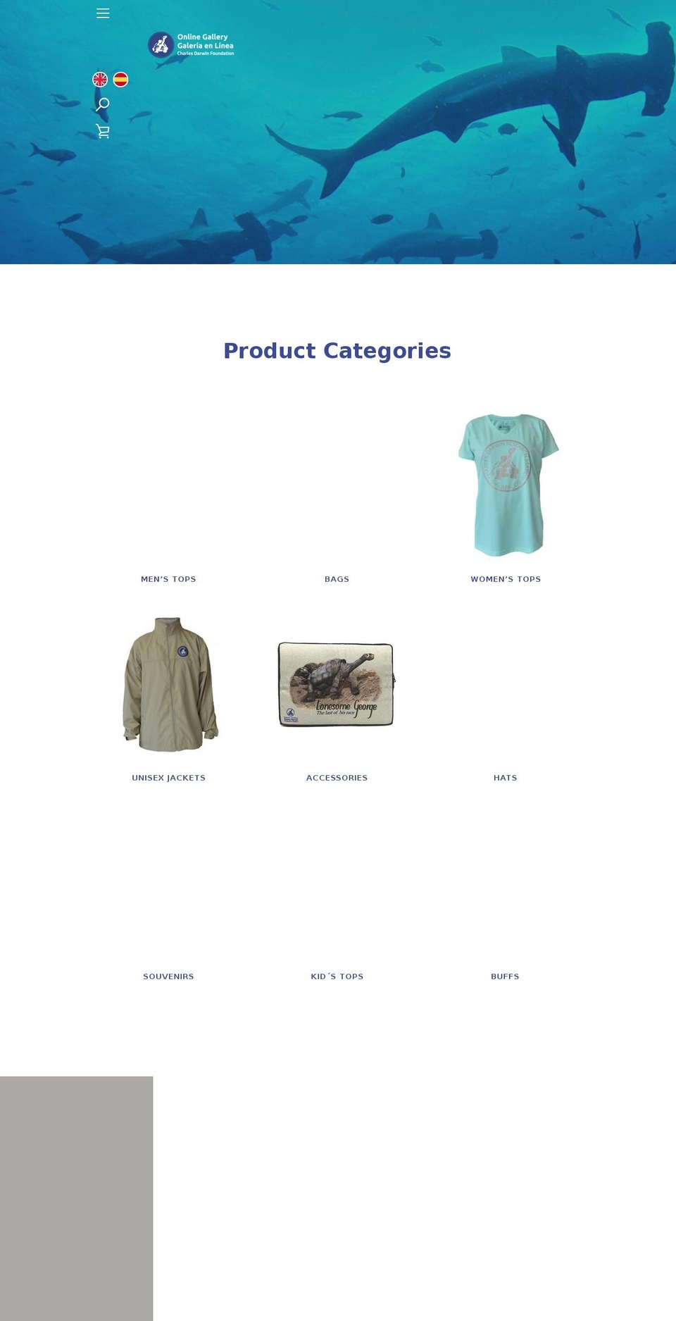 charlesdarwinfoundation.org shopify website screenshot