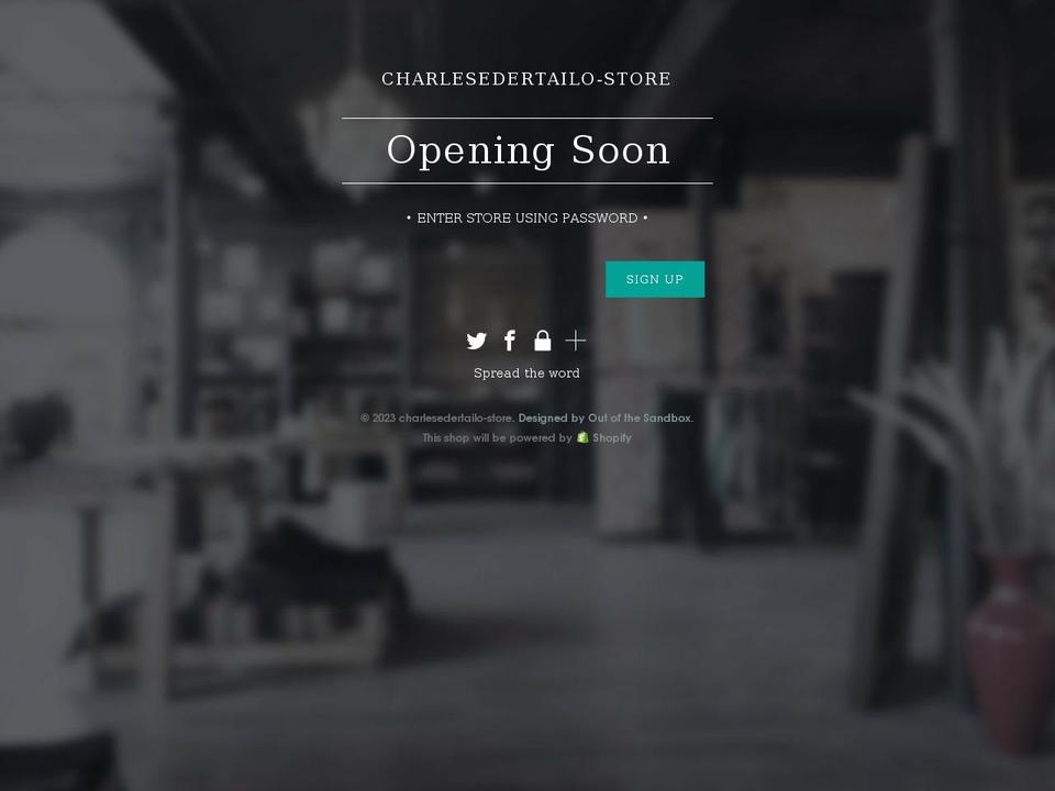 charlesedertailo-store.myshopify.com shopify website screenshot