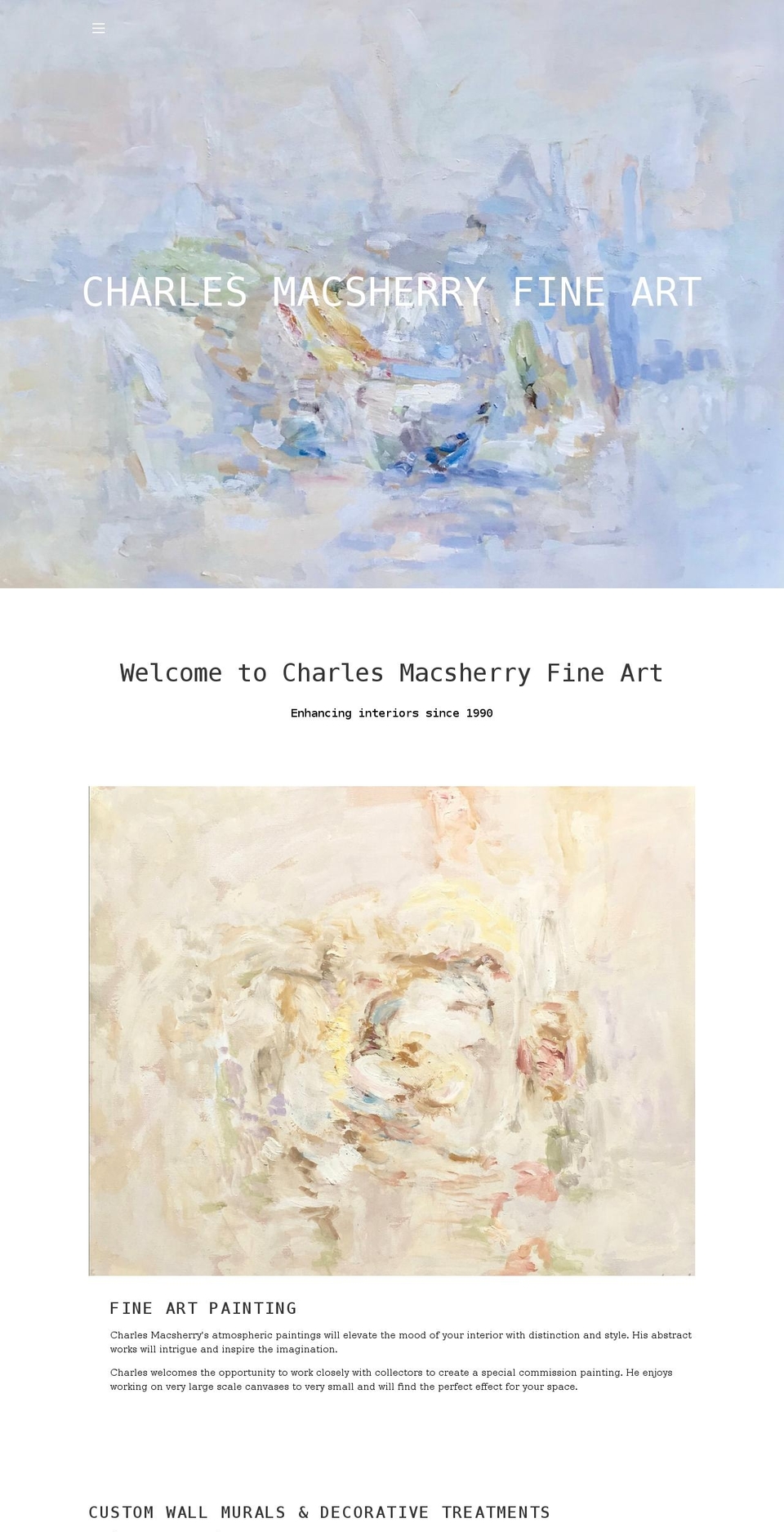 charlesmacsherry.com shopify website screenshot