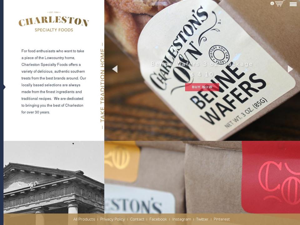 charleston Shopify theme site example charlestonspecialtyfoods.com