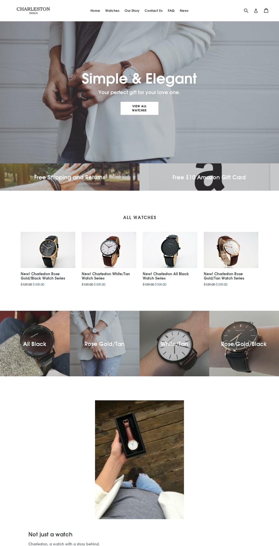 charlestonwatches.com — Shopify storefront screenshot
