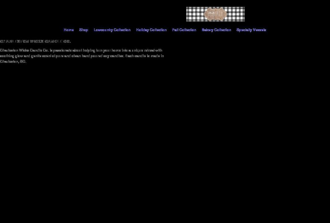 charlestonwickscandleco.com shopify website screenshot