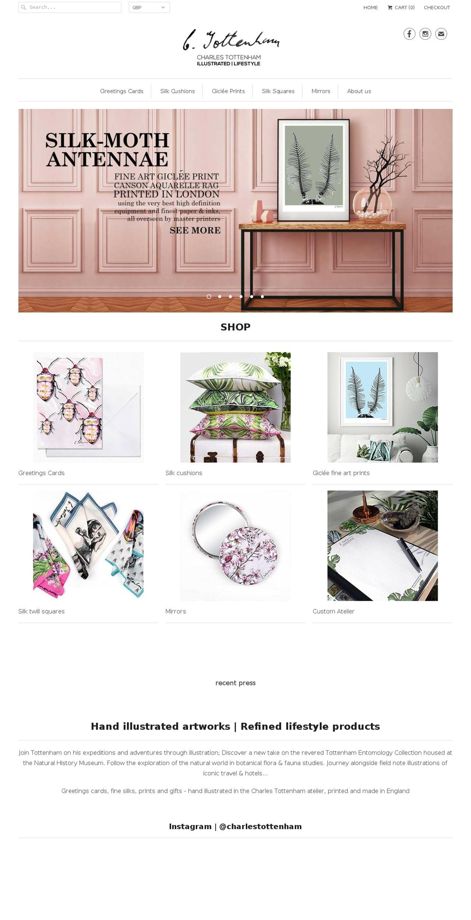 charlestottenham.com — Shopify storefront screenshot