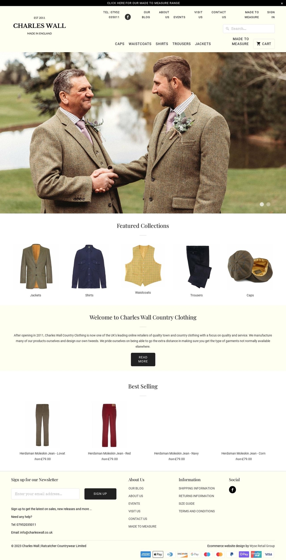 charleswall.co.uk shopify website screenshot