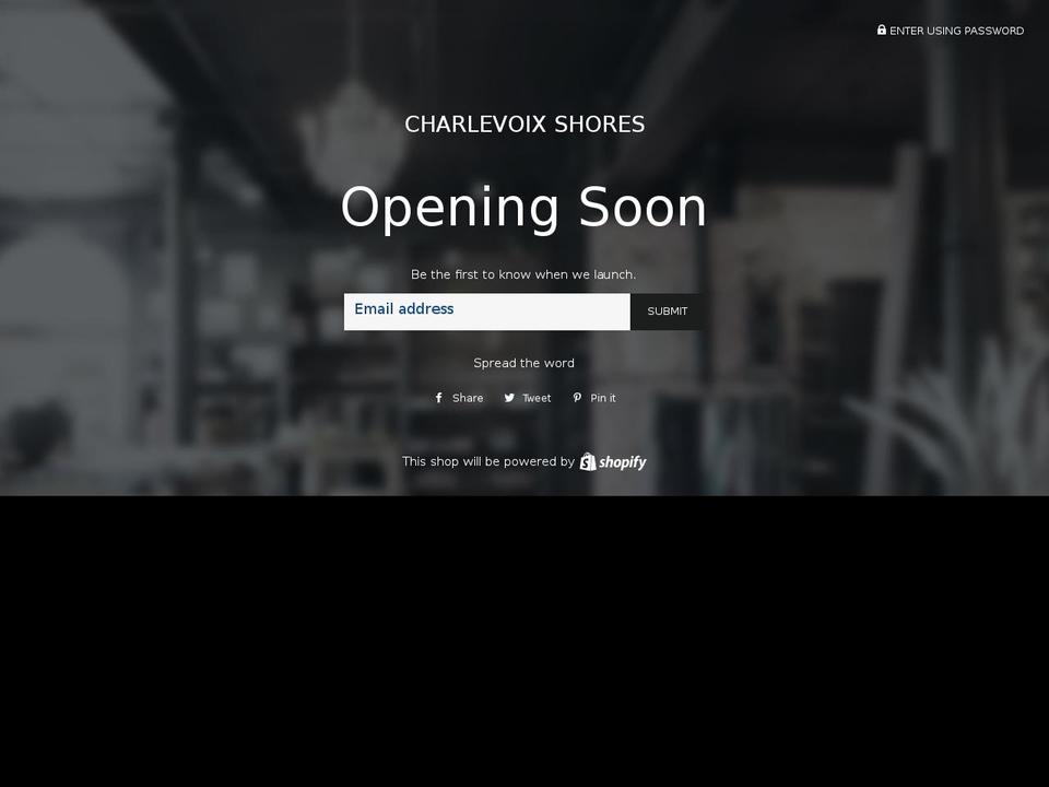 charlevoixshores.com shopify website screenshot