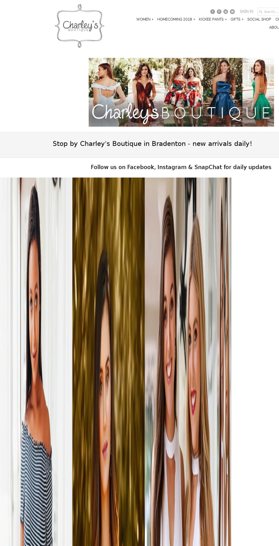 charleysboutique.org shopify website screenshot