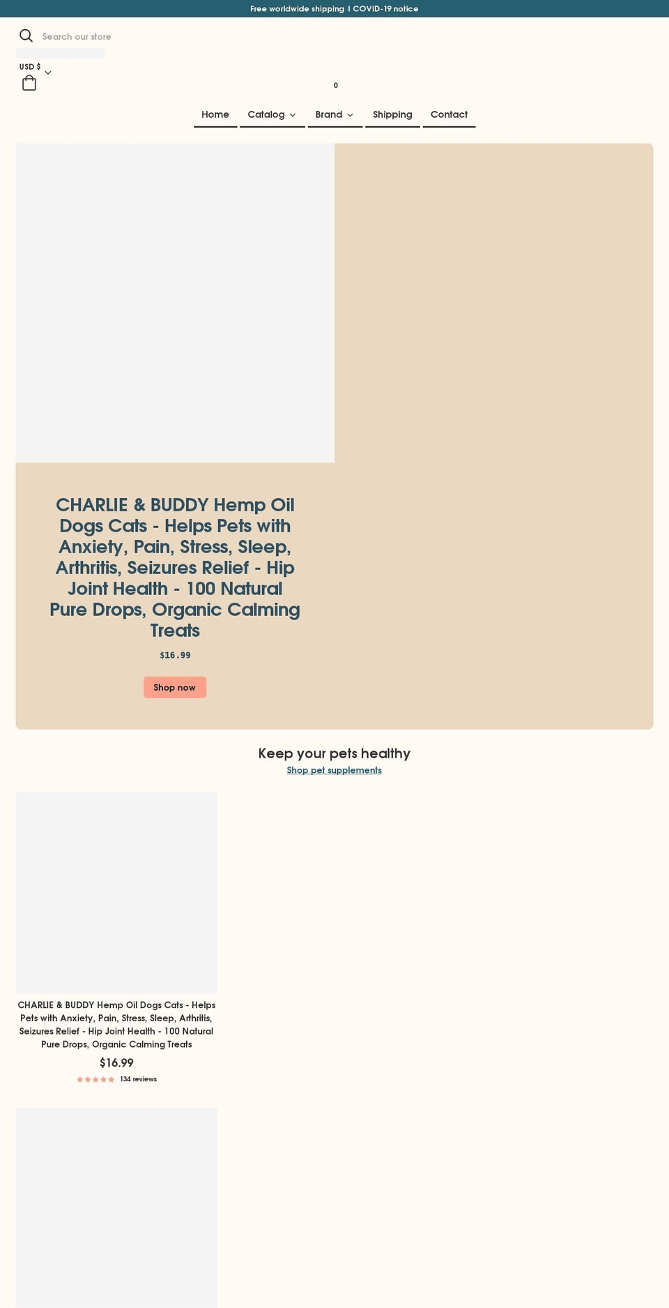 charlie-buddy.com shopify website screenshot