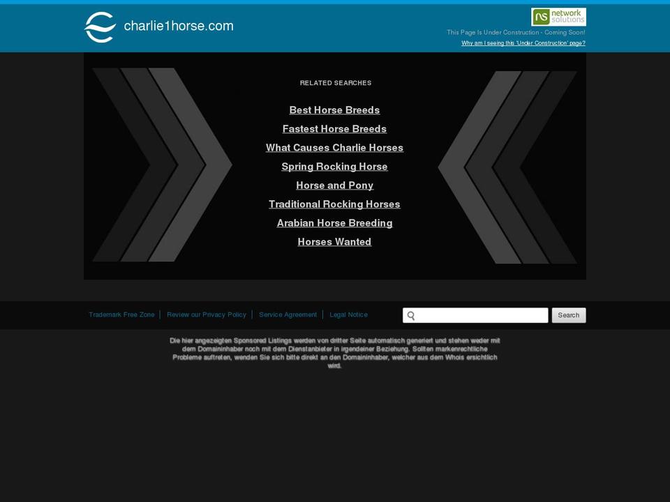 charlie1horse2.com shopify website screenshot