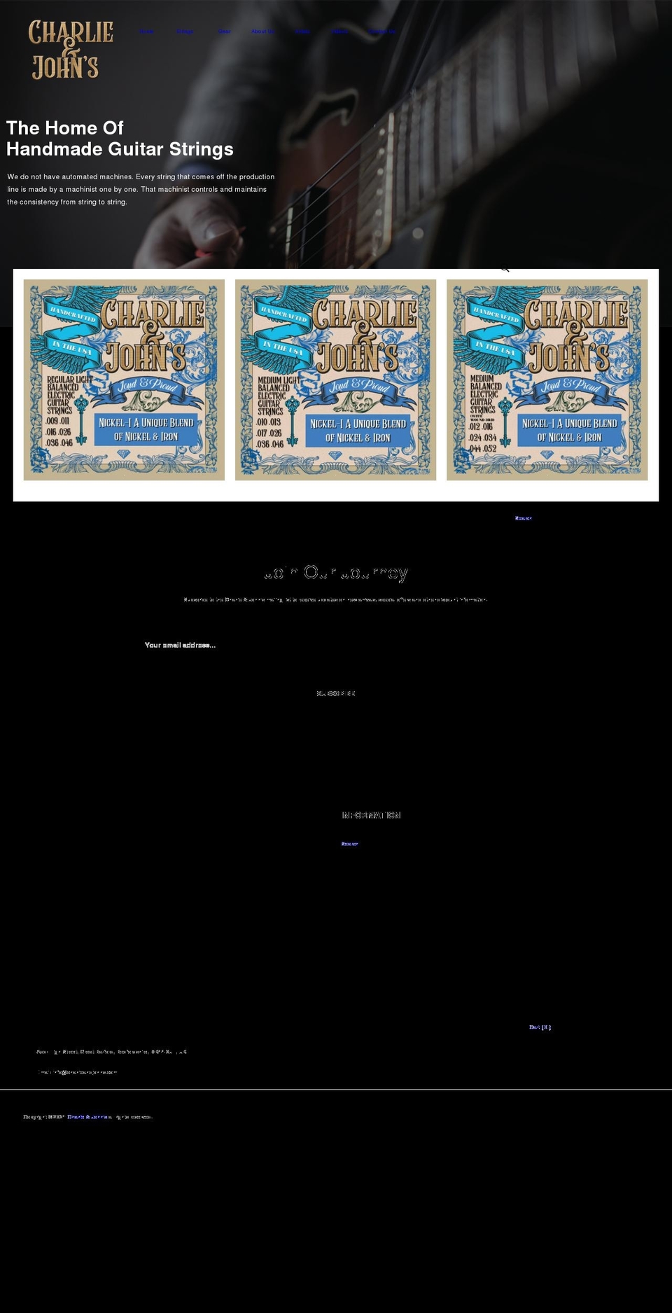 charlieandjohns.com shopify website screenshot