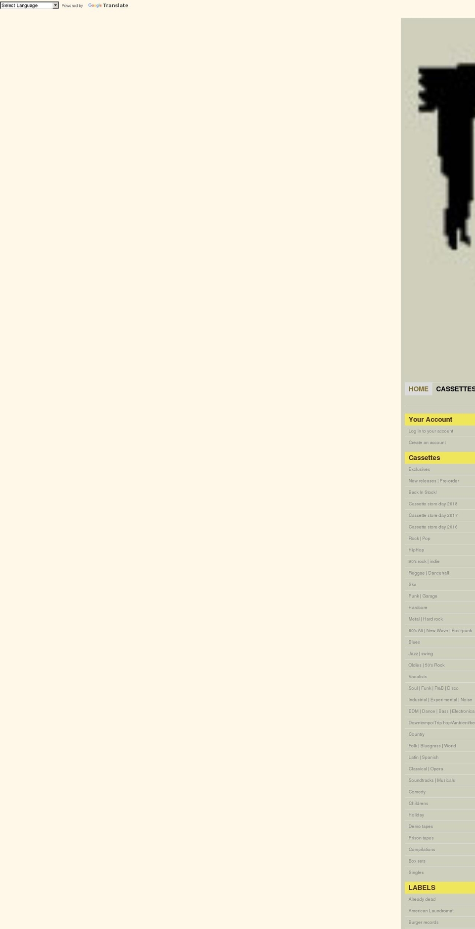 charliebonesmusicden.com — Shopify storefront screenshot
