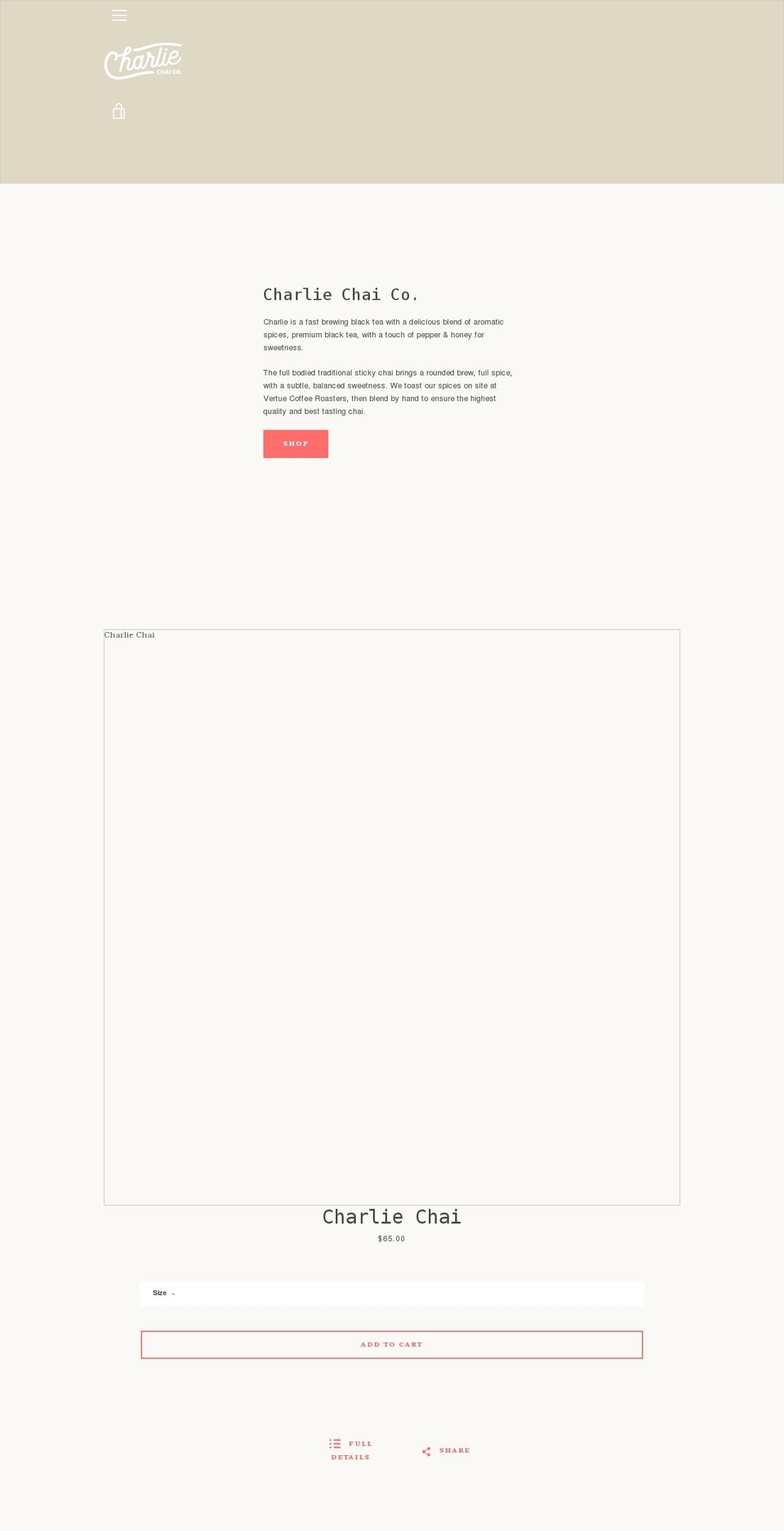 charliechaico.com.au shopify website screenshot
