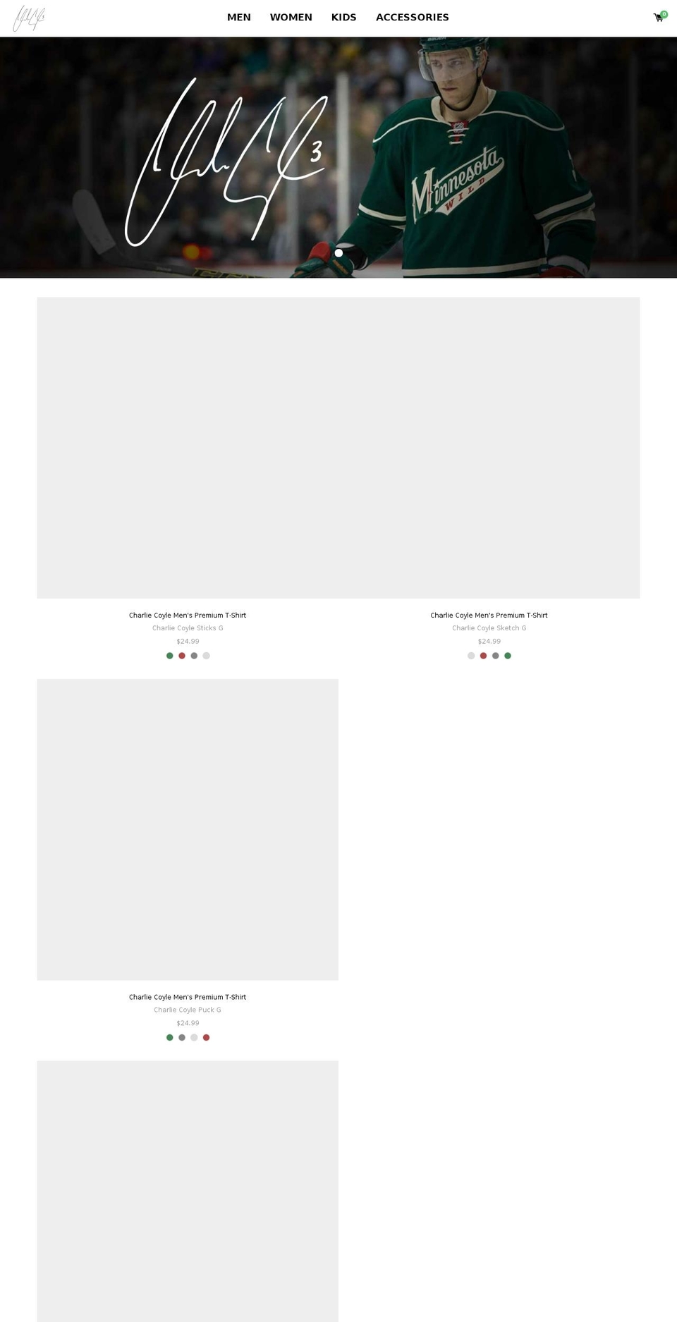 charliecoyle3.com shopify website screenshot