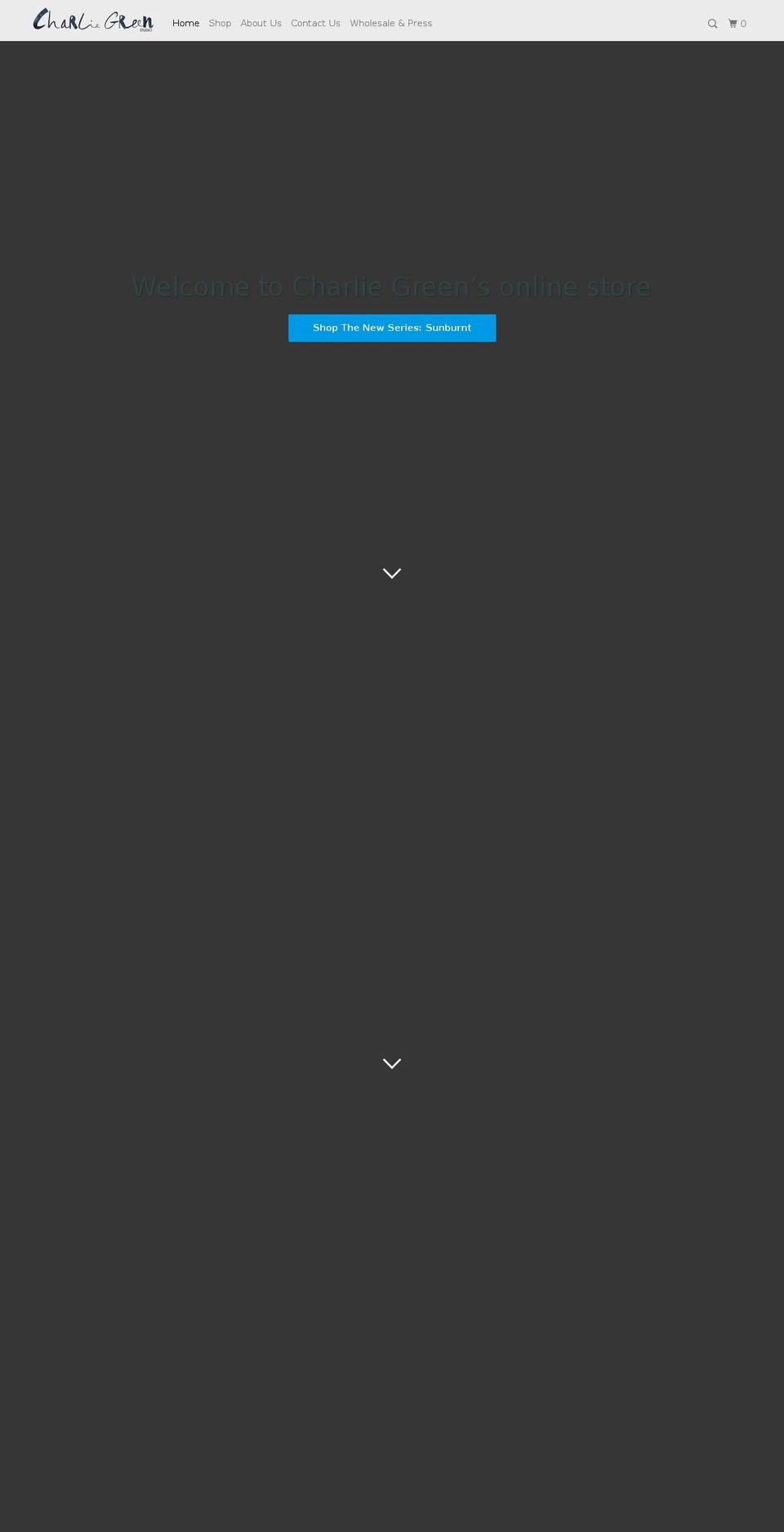 charliegreenstudio.com — Shopify storefront screenshot