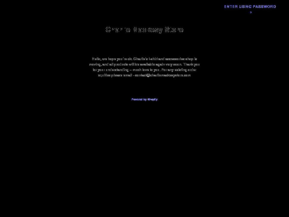 charliemackesystore.com shopify website screenshot