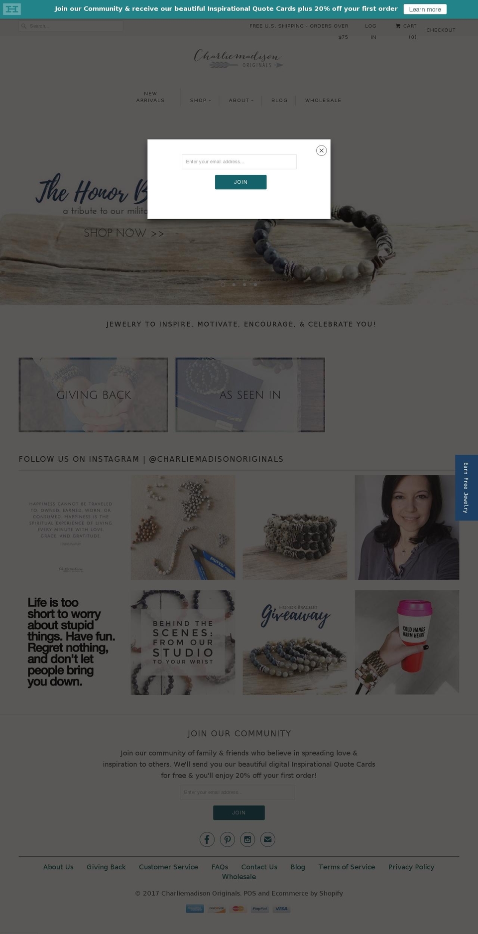 charliemadisonoriginals.com shopify website screenshot