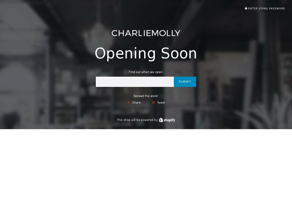charliemolly.com — Shopify storefront screenshot